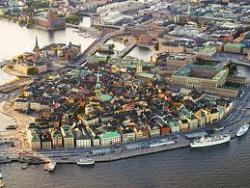 Vue d'avion de Gamla Stan